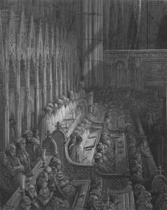 Westminster, Het Koor door Gustave after Dore